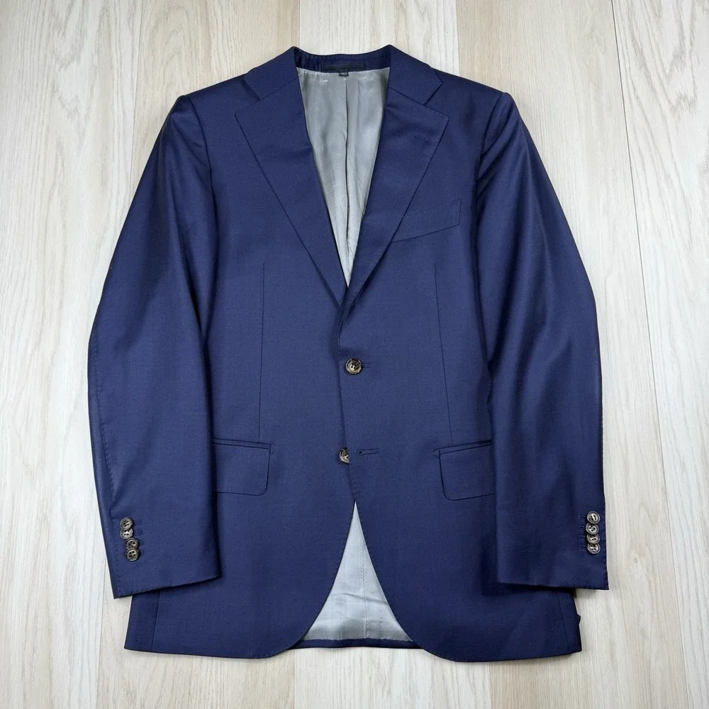 Suitsupply JABAO 2 Button Suit Blue Wool Vitale Barberis Canonico Mens Size 36R